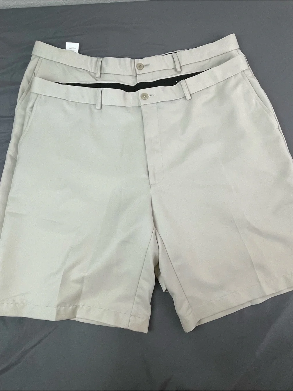 Savane Mens Shorts Sz 40 Beige Relaxed Fit Comfort Waist Wrinkle Free Lot of 2